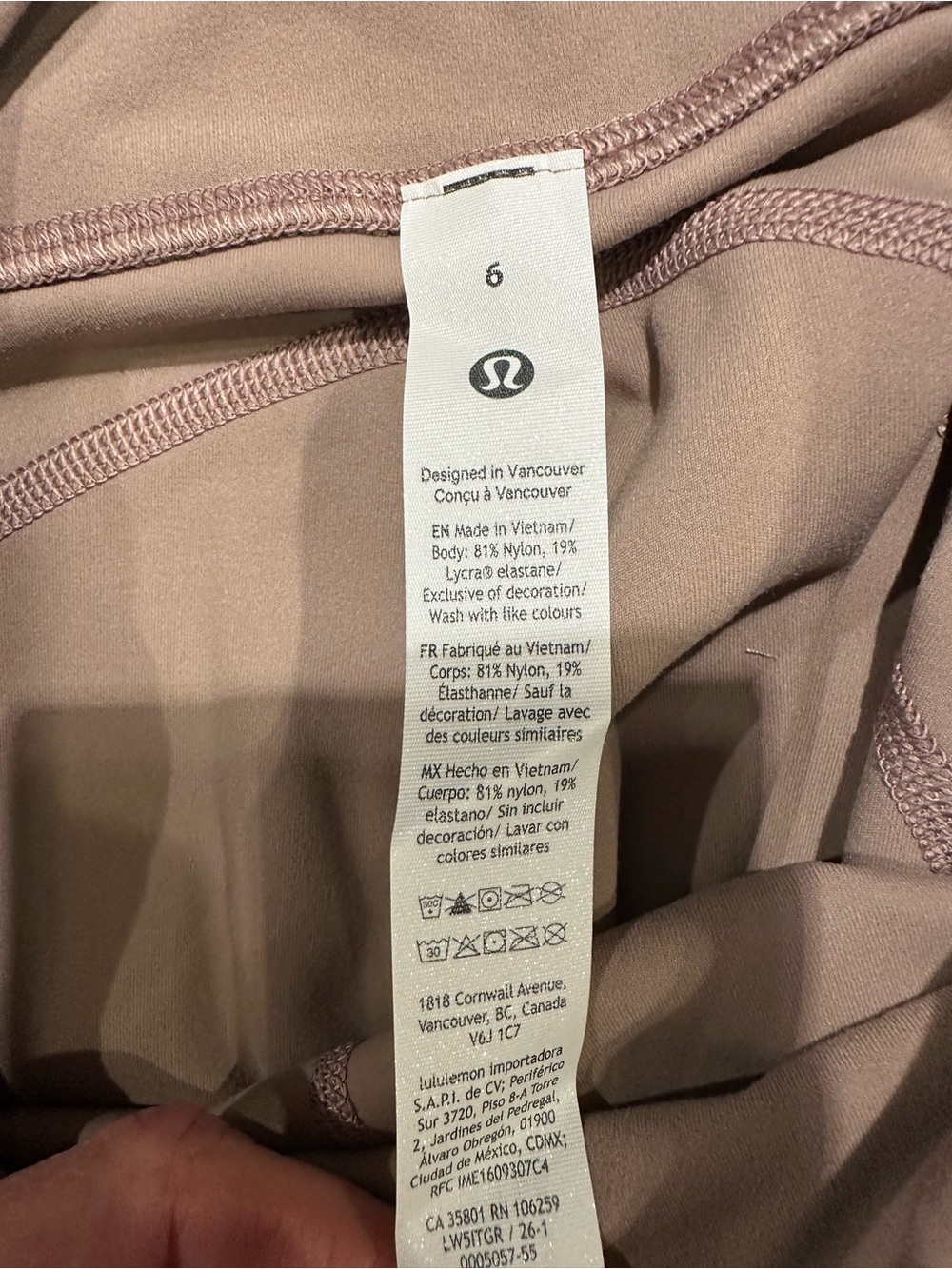 lululemon🍋Groove Nulu-HR Flare Pant Size 6 Ashen Rose NWT Regular Length - Picture 8 of 10